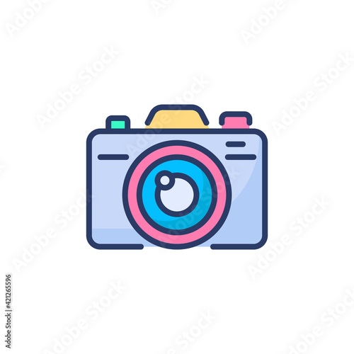 Camera icon in vector. Logotype