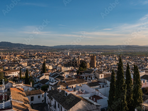 panoramic view of the city of Granada, Spain