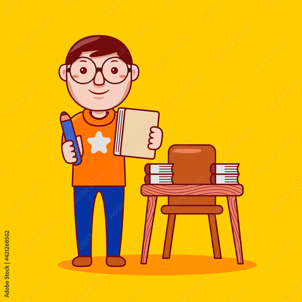 Man Writer Profession Cartoon Vector Man Writer Profession Cartoon Vector