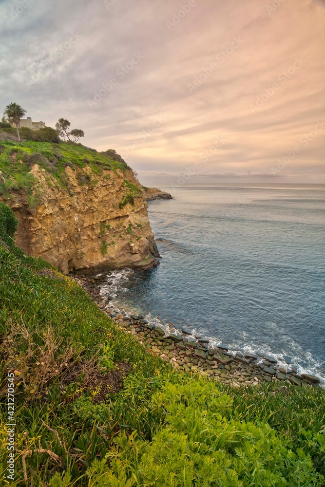 Cliffs and Rocky Shoreline at Sunset Cliffs and Rocky Shoreline at Sunset