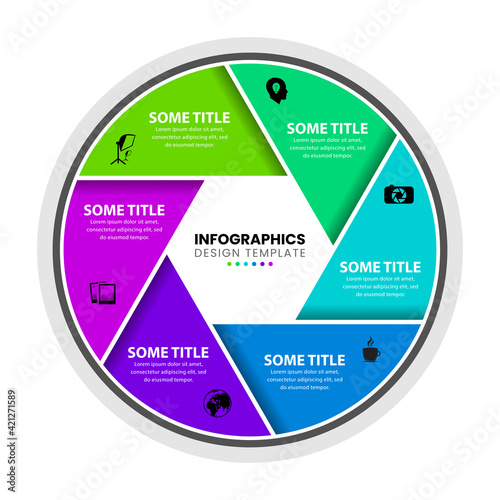 Infographic design template. Creative concept with 6 steps
