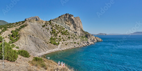 Mountain landscape, Crimean peninsula. The tourist route Golitsyn trail