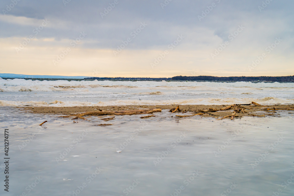 winter horizon on Lake Champlain, Vermont
