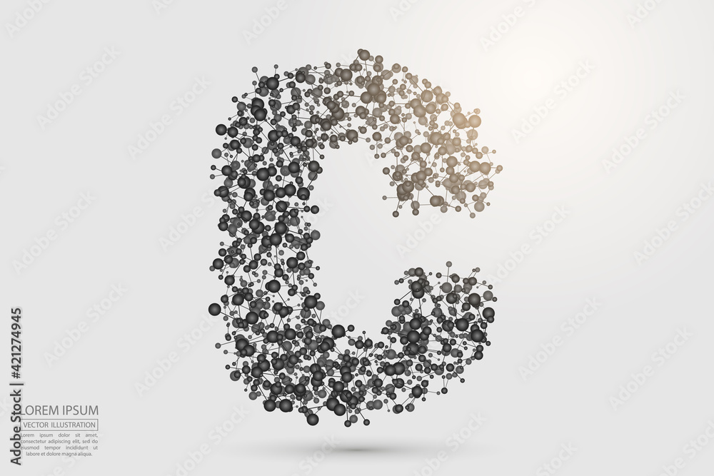 English letters abstract font consists 3d of triangles, lines, dots and connections. Vector illustration EPS 10. English letters abstract font consists 3d of triangles, lines, dots and connections. Vector illustration EPS 10.