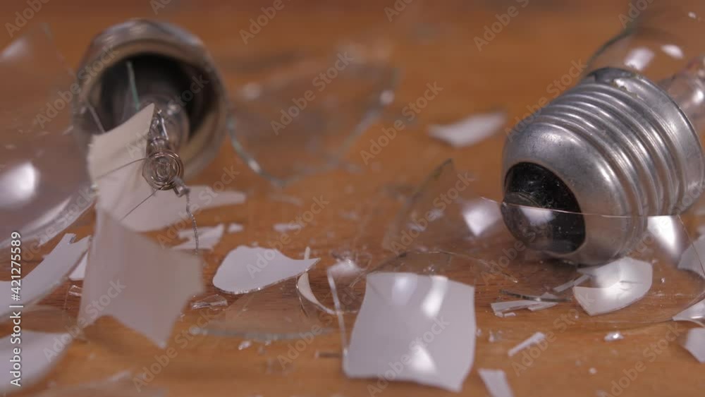 broken light bulb incandescent lamps 4k