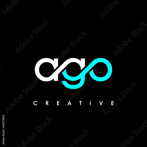 Valokuva AGO Letter Initial Logo Design Template Vector Illustration