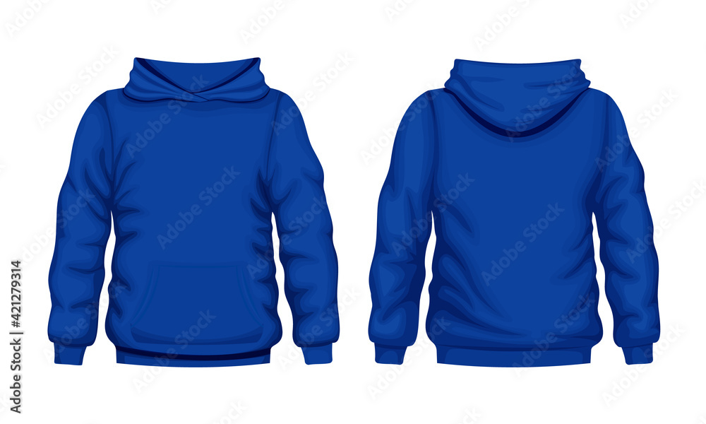 Blue hoodie streetwear sales