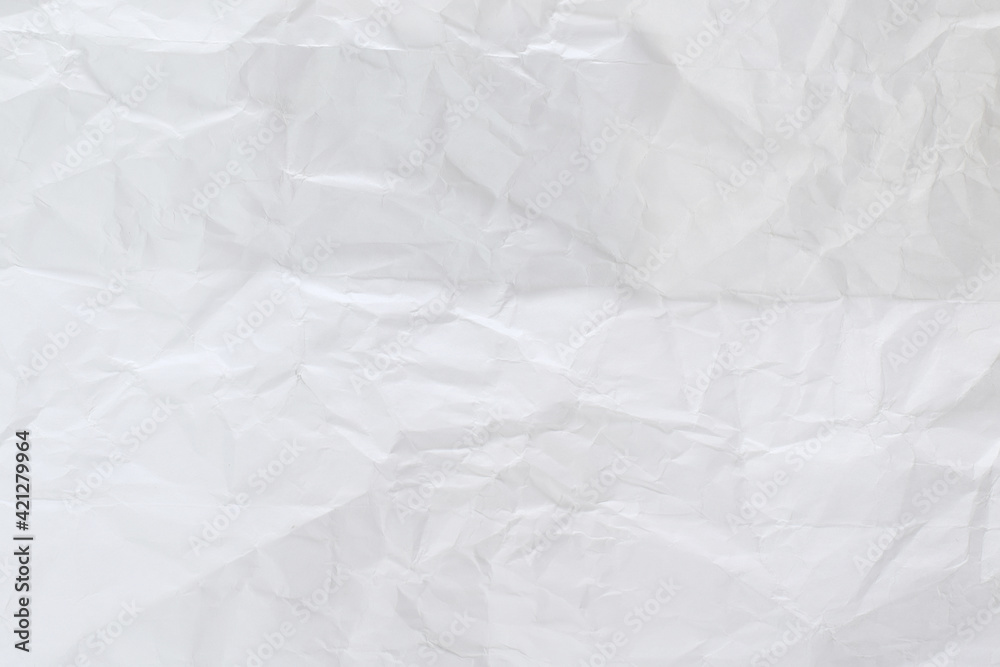Obraz premium Crumpled white paper sheet texture