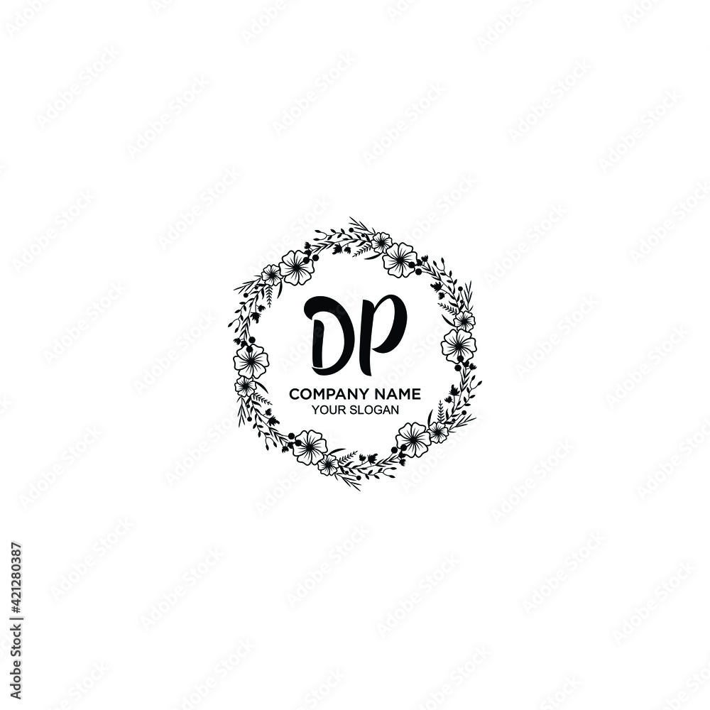 DP initial letters Wedding monogram logos, hand drawn modern minimalistic and frame floral templates DP initial letters Wedding monogram logos, hand drawn modern minimalistic and frame floral templates