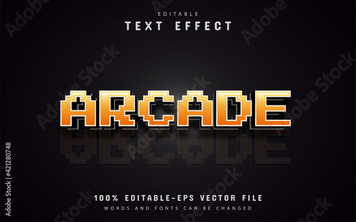 Arcade pixel text effects