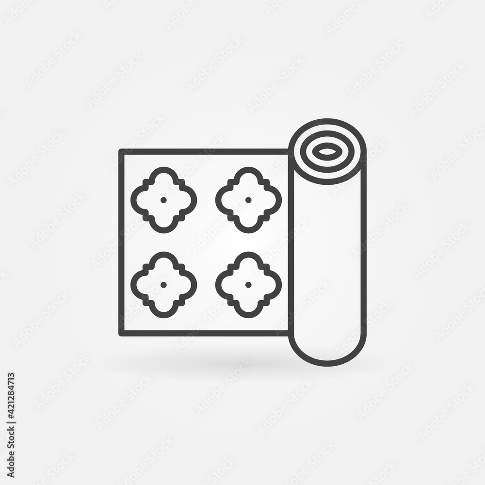Wall Paper Roll linear vector concept icon Wall Paper Roll linear vector concept icon