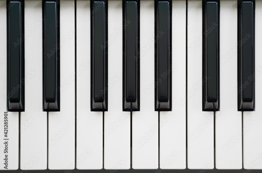 Close Up of Some Black and White Piano Keys Taken From Above as a Flat Lay Image Close Up of Some Black and White Piano Keys Taken From Above as a Flat Lay Image