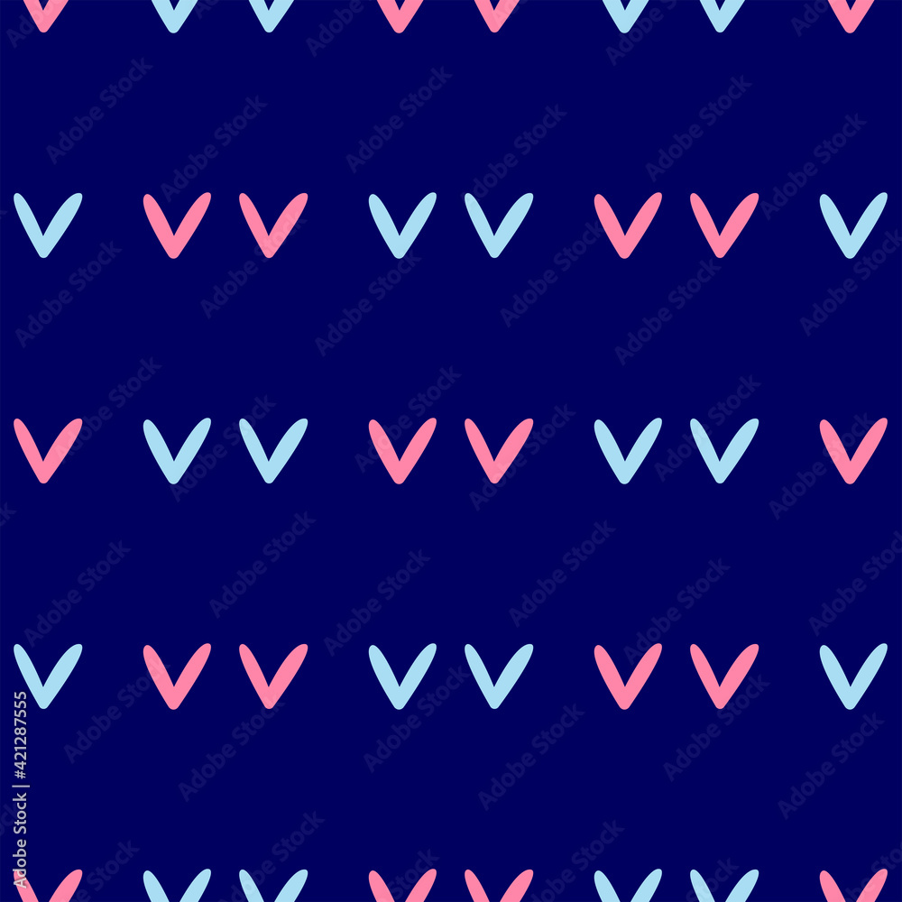 Simple seamless pattern with repeated hearts. Cute endless print. Romantic vector illustration. Simple seamless pattern with repeated hearts. Cute endless print. Romantic vector illustration.