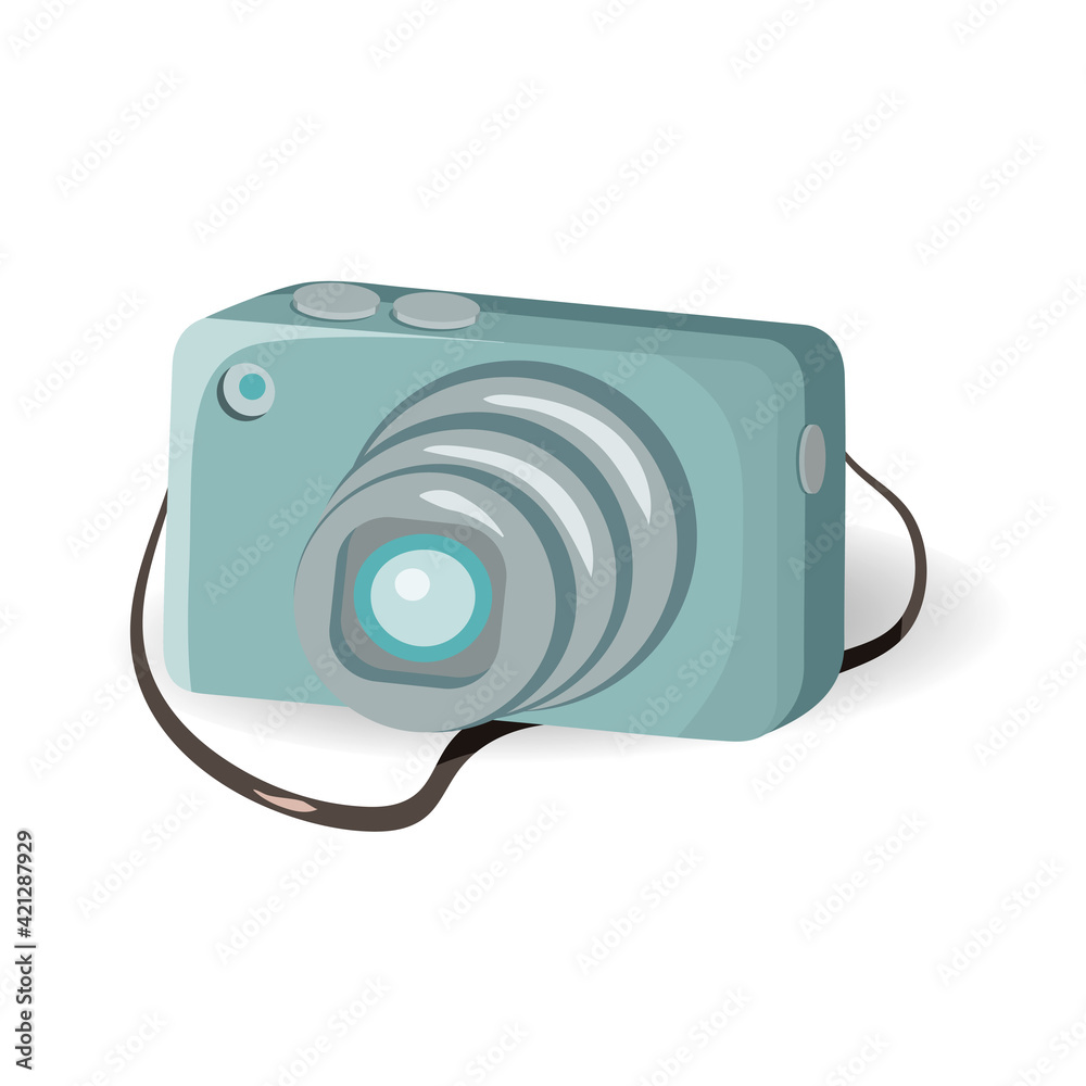 ILLUSTRATION OF THE CAMERA ISOLATED ON A WHITE BACKGROUND