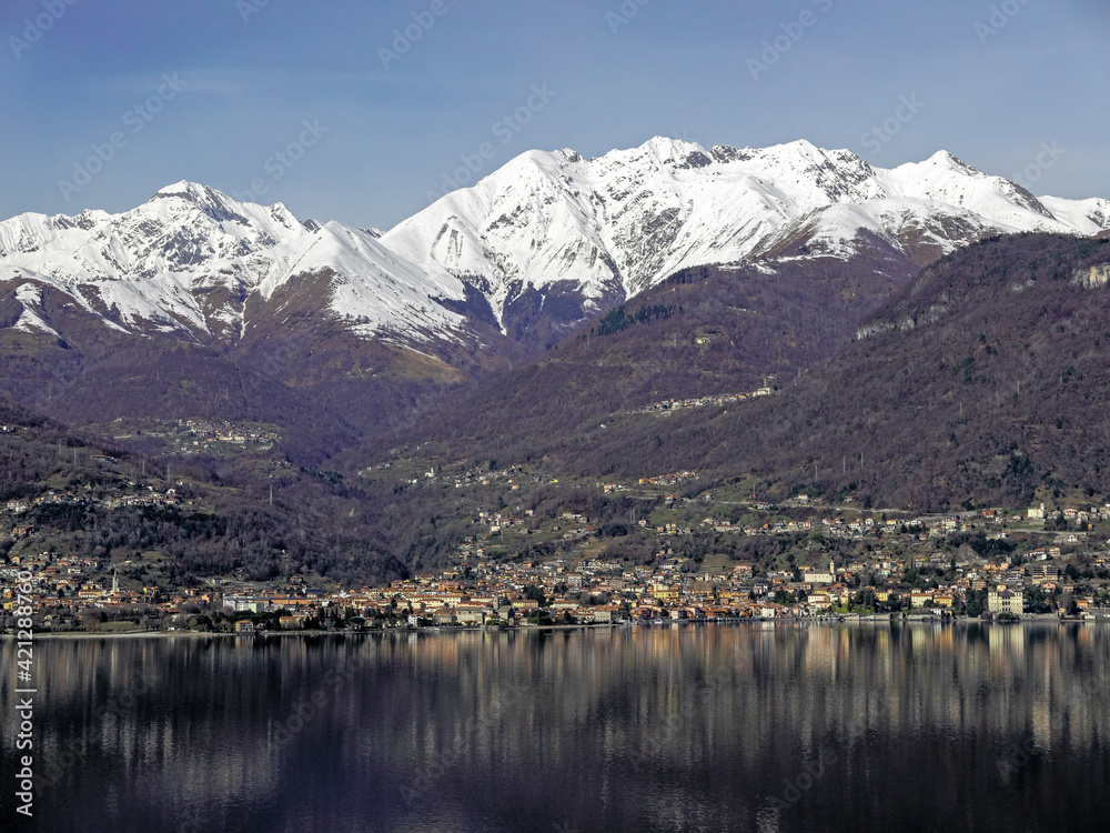 Panoramic view of Gravedona on Lake Como