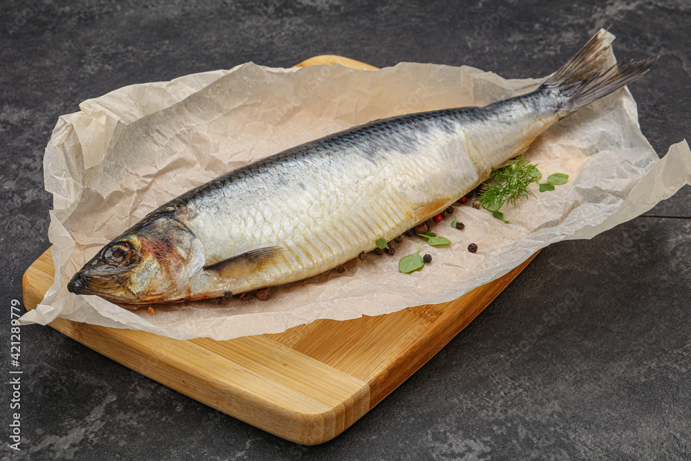 Salted Herring fish with pepper Salted Herring fish with pepper