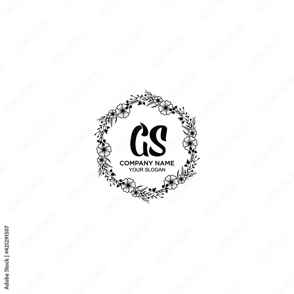 GS initial letters Wedding monogram logos, hand drawn modern minimalistic and frame floral templates GS initial letters Wedding monogram logos, hand drawn modern minimalistic and frame floral templates