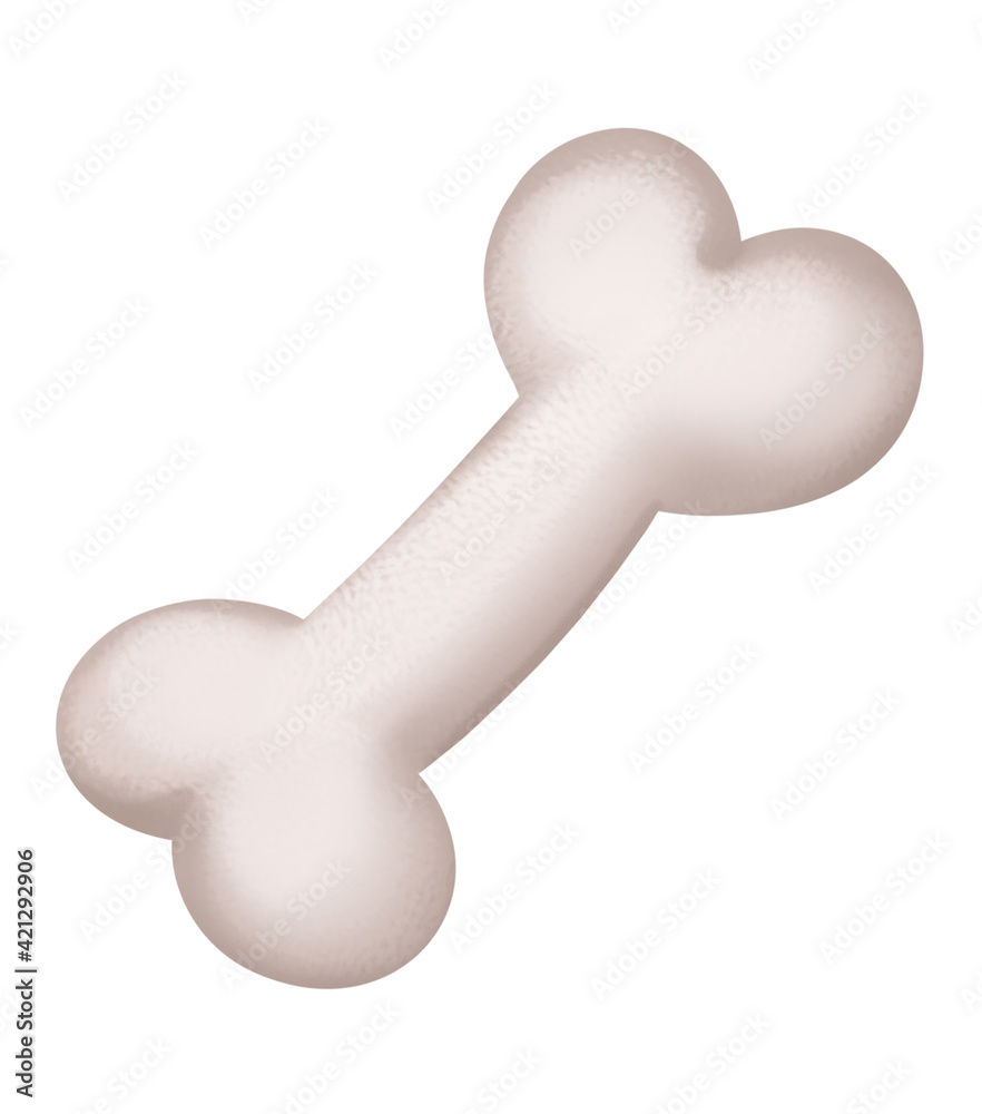 Dog bone clipart. Food for animals. Cute illustration in cartoon childish style. The image is isolated on a white background. Dog bone clipart. Food for animals. Cute illustration in cartoon childish style. The image is isolated on a white background.
