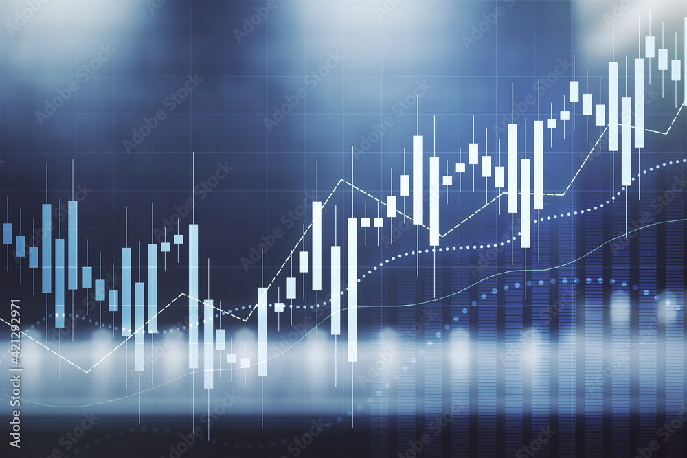 Double exposure of virtual creative financial diagram on contemporary business center exterior background, banking and accounting concept Double exposure of virtual creative financial diagram on contemporary business center exterior background, banking and accounting concept