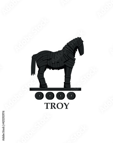 Obraz na plátne Trojan horse clipart