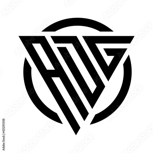 Initial letter ADG triangle monogram cool simple modern logo concept 