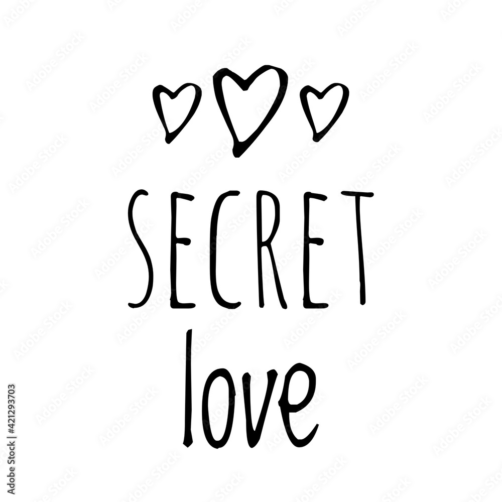 ''Secret love'' Lettering ''Secret love'' Lettering