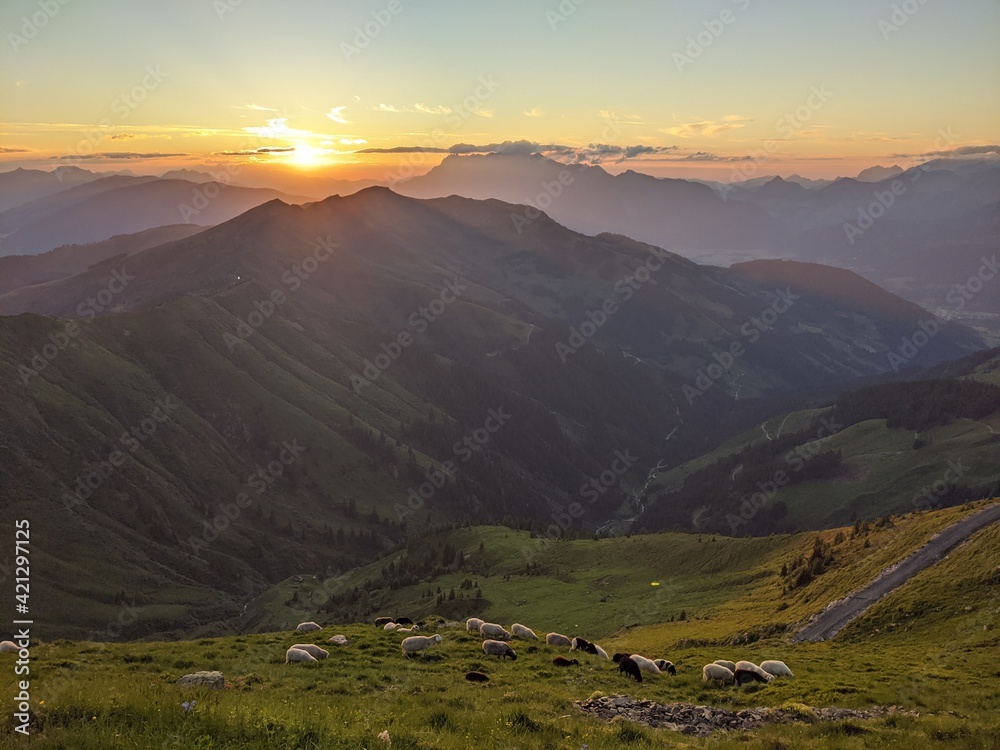 Sunset in the Austrian Alps