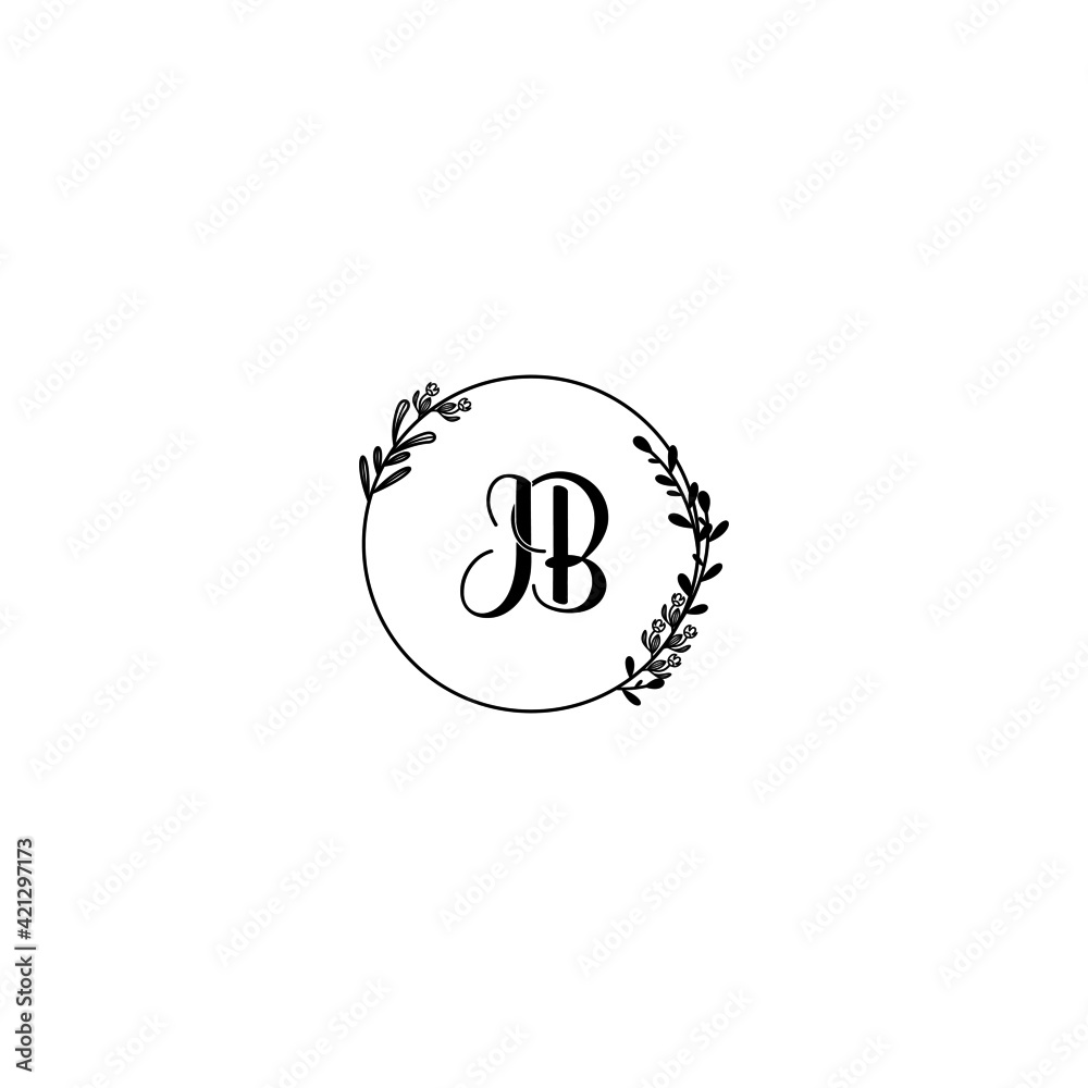 IB initial letters Wedding monogram logos, hand drawn modern minimalistic and frame floral templates IB initial letters Wedding monogram logos, hand drawn modern minimalistic and frame floral templates