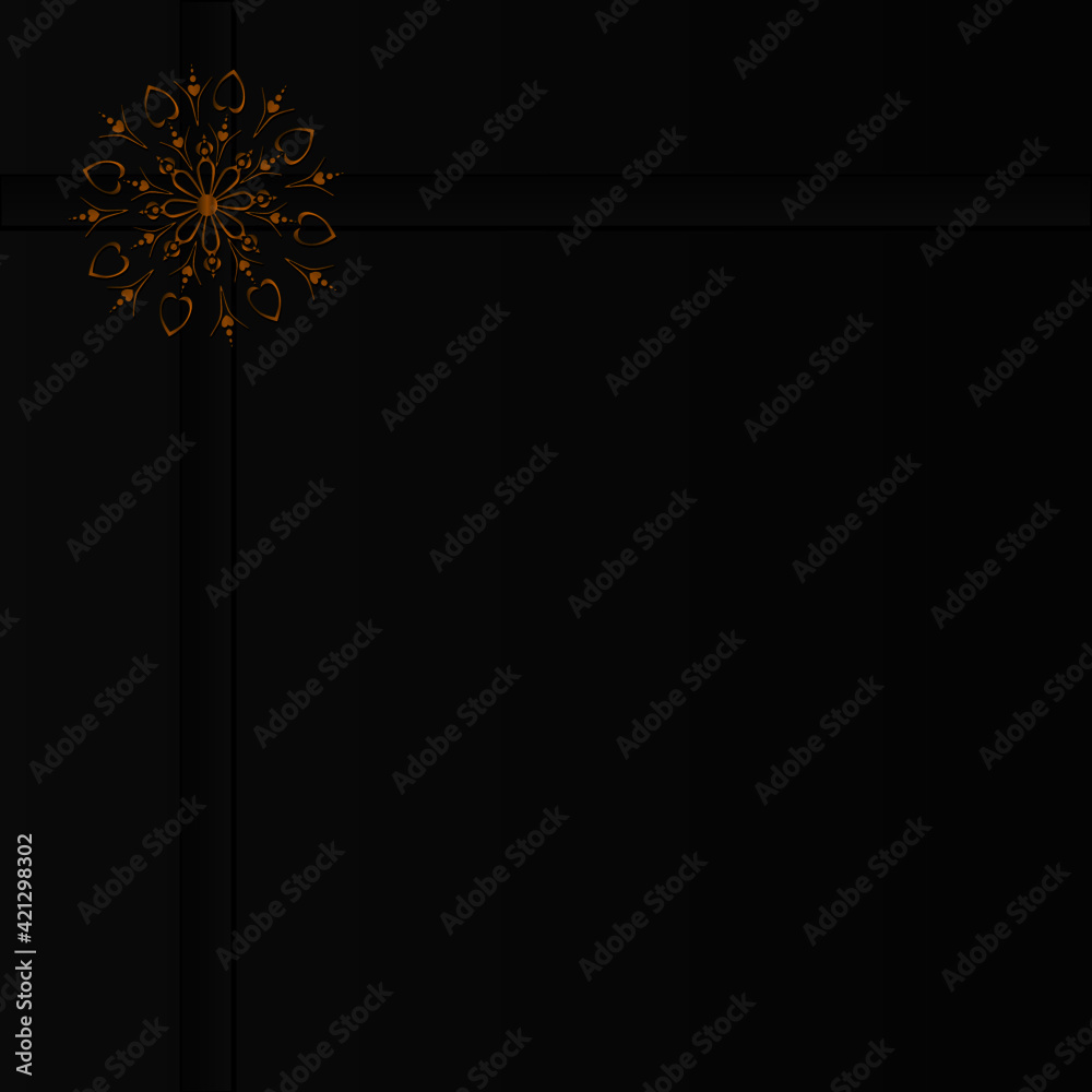 Fototapeta premium Golden abstract Mandal ornate pattern for background, invitations, cards, premium templates.