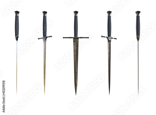 Medieval Dagger Render On White Background