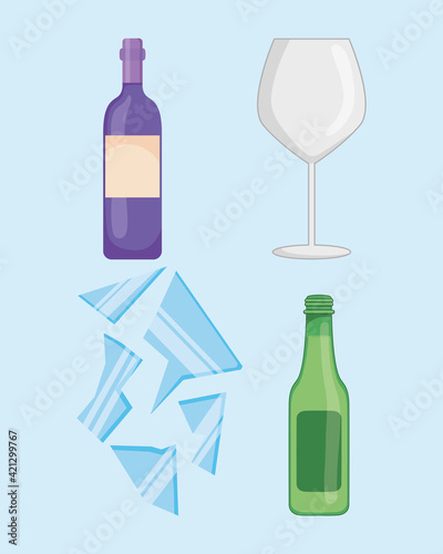 waste glass set