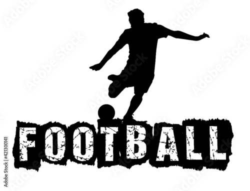 Football player silhouette logo