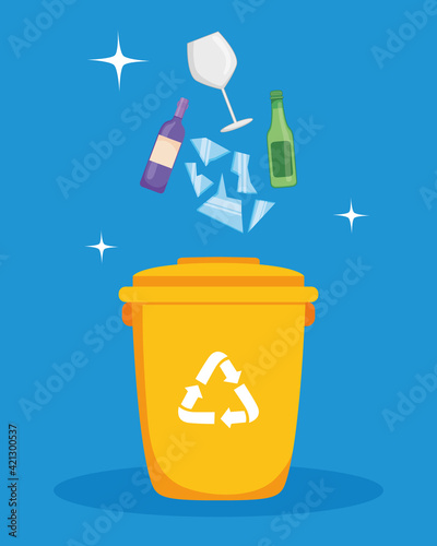 glass waste bin