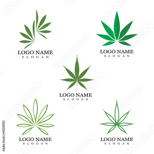 Wallpaper Mural Cannabis marijuana hemp leaf logo and symbol Torontodigital.ca