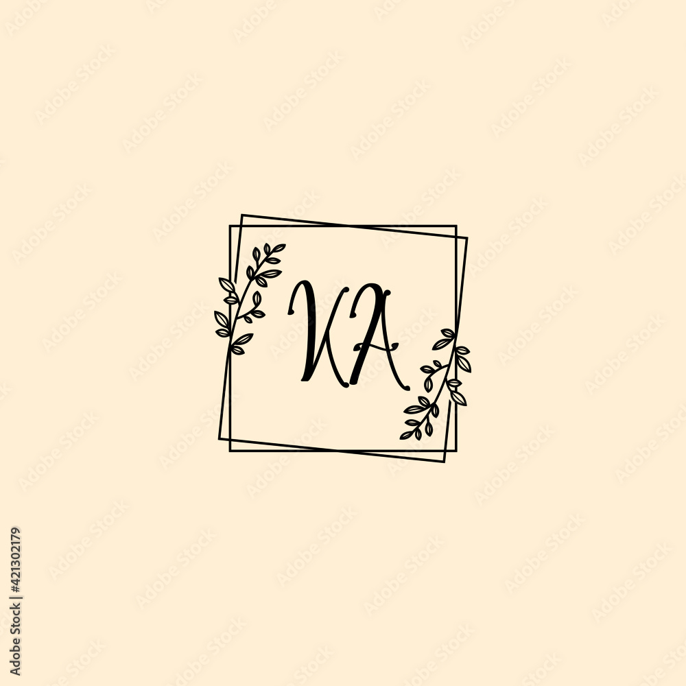 KA initial letters Wedding monogram logos, hand drawn modern minimalistic and frame floral templates KA initial letters Wedding monogram logos, hand drawn modern minimalistic and frame floral templates