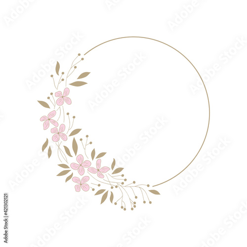 pink flowers on white background