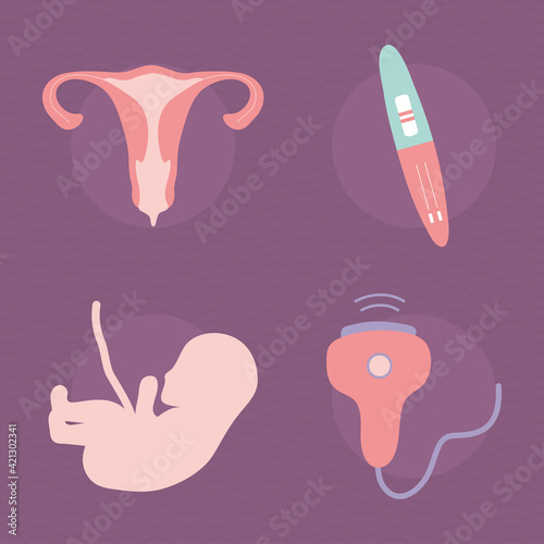four pregnancy icons
