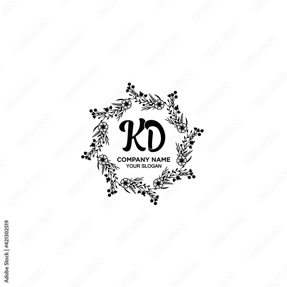 KD initial letters Wedding monogram logos, hand drawn modern minimalistic and frame floral templates KD initial letters Wedding monogram logos, hand drawn modern minimalistic and frame floral templates