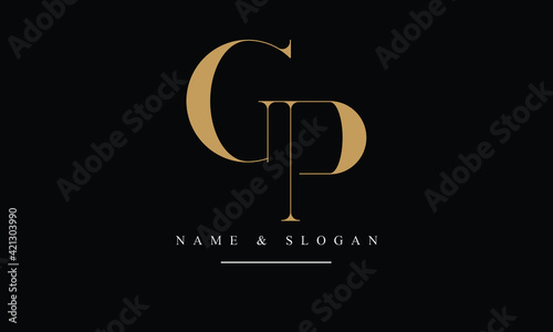 PG, GP, P, G abstract letters logo monogram