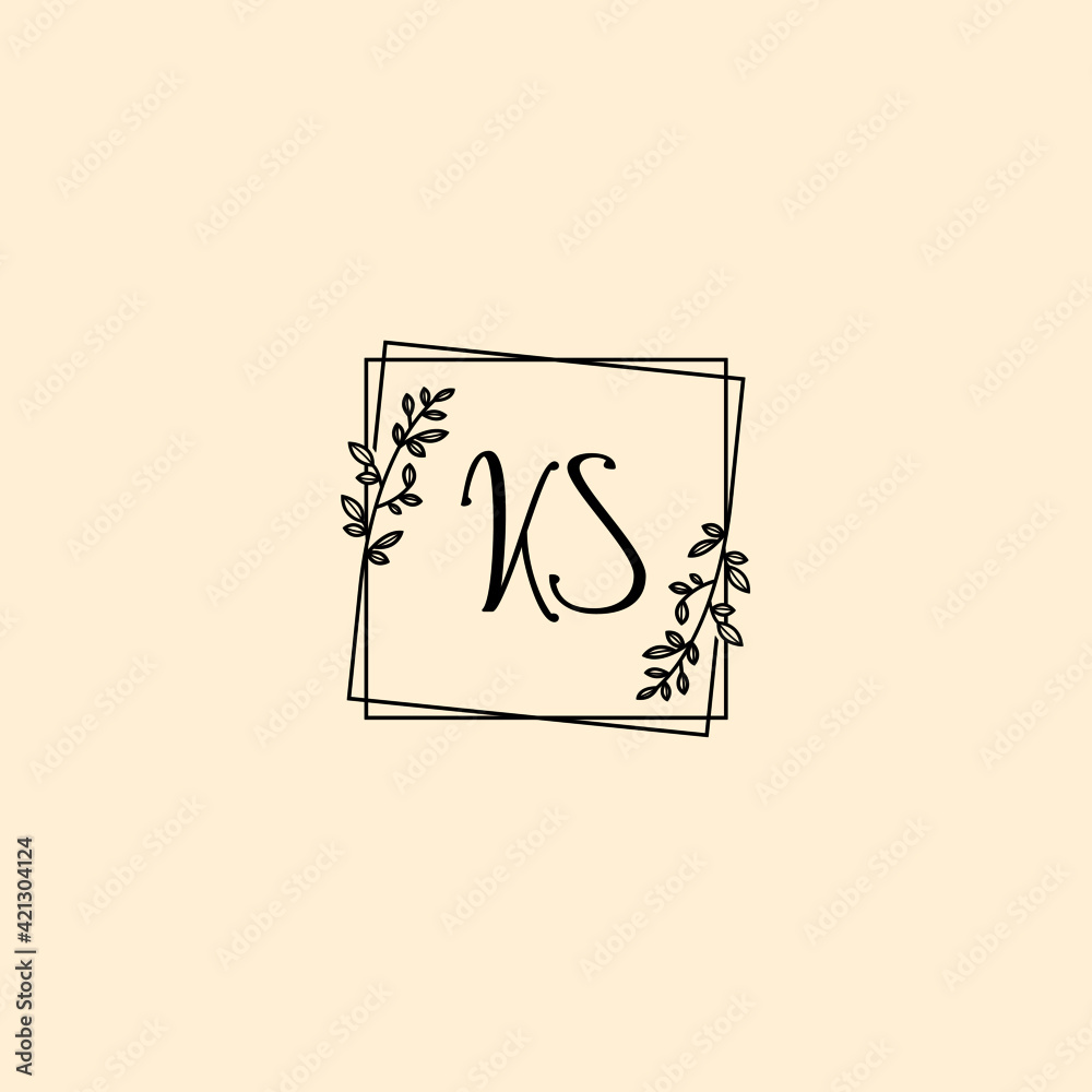 KS initial letters Wedding monogram logos, hand drawn modern minimalistic and frame floral templates KS initial letters Wedding monogram logos, hand drawn modern minimalistic and frame floral templates
