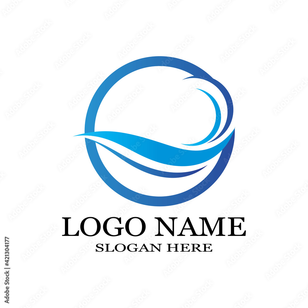 Water wave icon vector illustration design logo Water wave icon vector illustration design logo