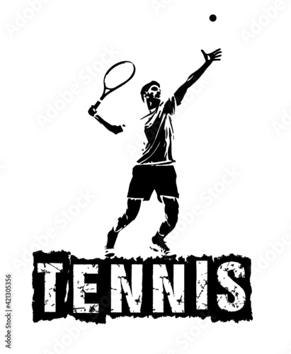 Tennis player silhouette illustration