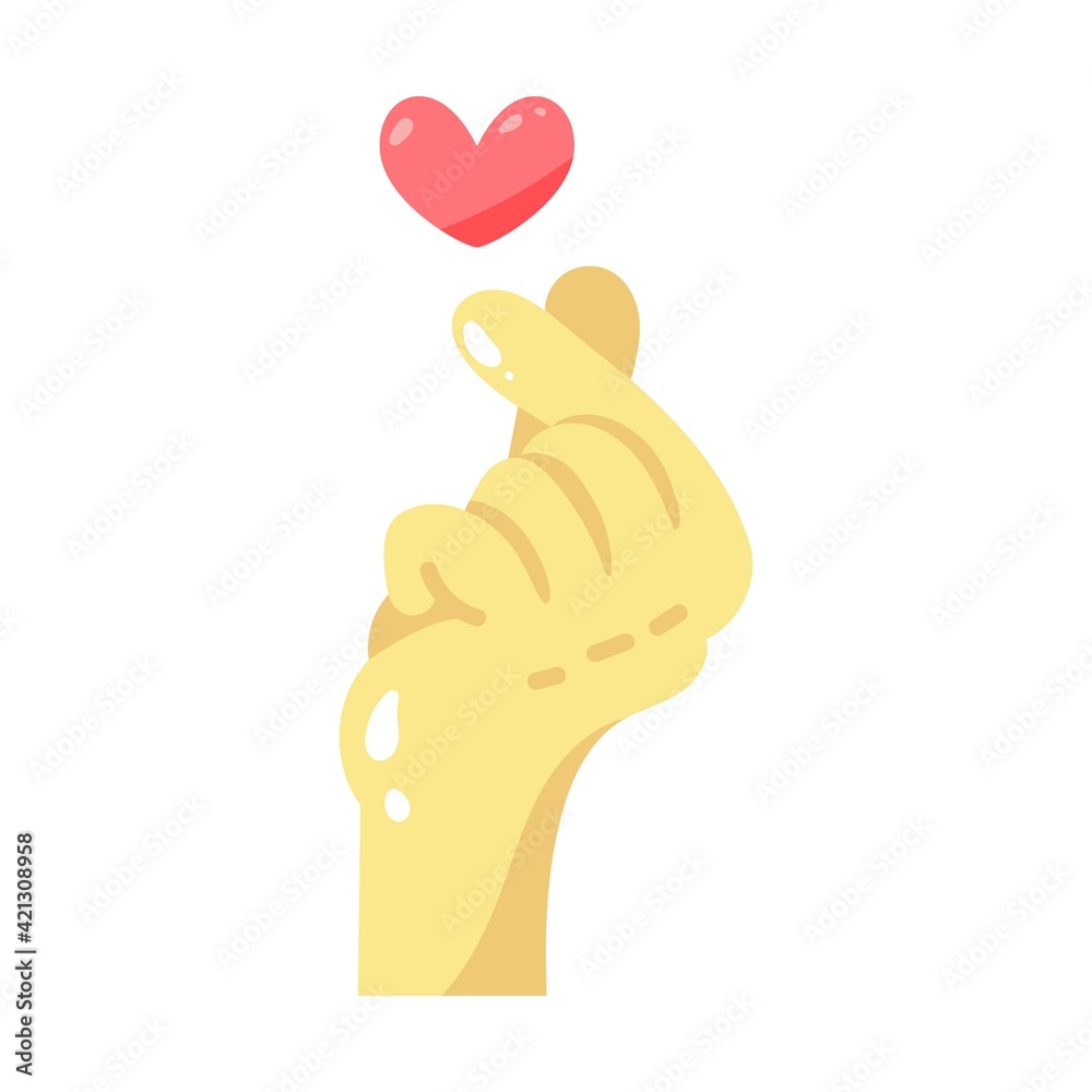 Obraz premium Isolated hand with a heart. Valentines day - VEctor