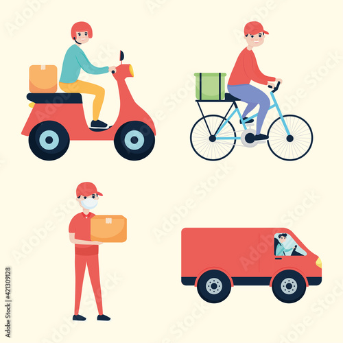 delivery men set © Jeronimo Ramos