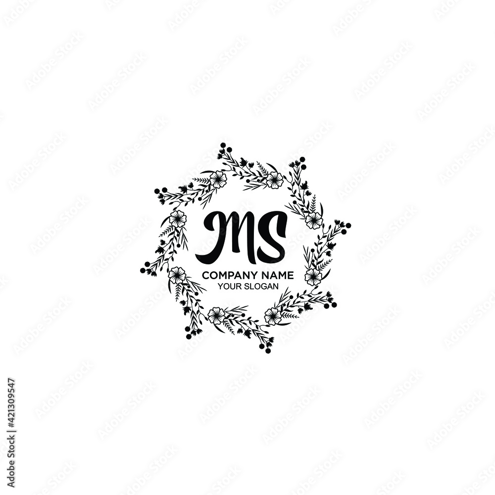 MS initial letters Wedding monogram logos, hand drawn modern minimalistic and frame floral templates MS initial letters Wedding monogram logos, hand drawn modern minimalistic and frame floral templates
