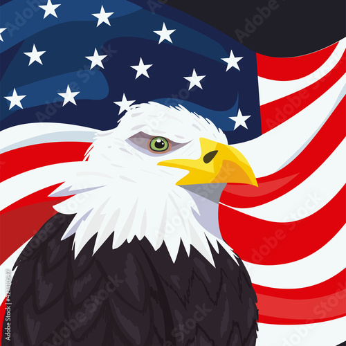 eagle with flag