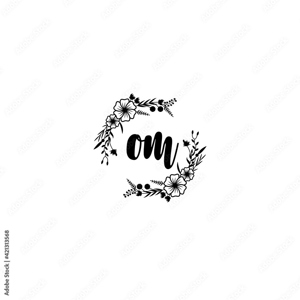 OM initial letters Wedding monogram logos, hand drawn modern minimalistic and frame floral templates OM initial letters Wedding monogram logos, hand drawn modern minimalistic and frame floral templates
