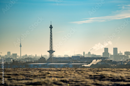 Photography view over berlin on a sunny day
