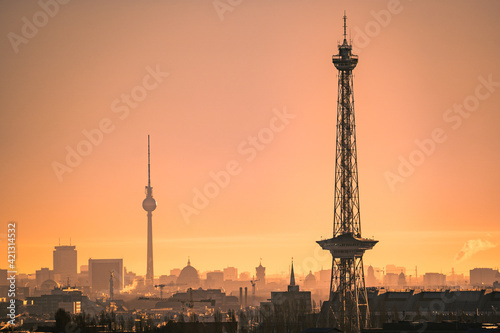 city of berlin during sunrise