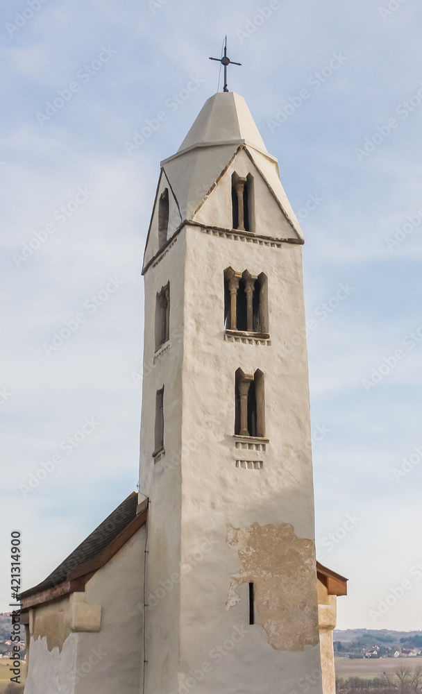 Old medieval church in Egregy, Heviz, Hungary built in the 13th century